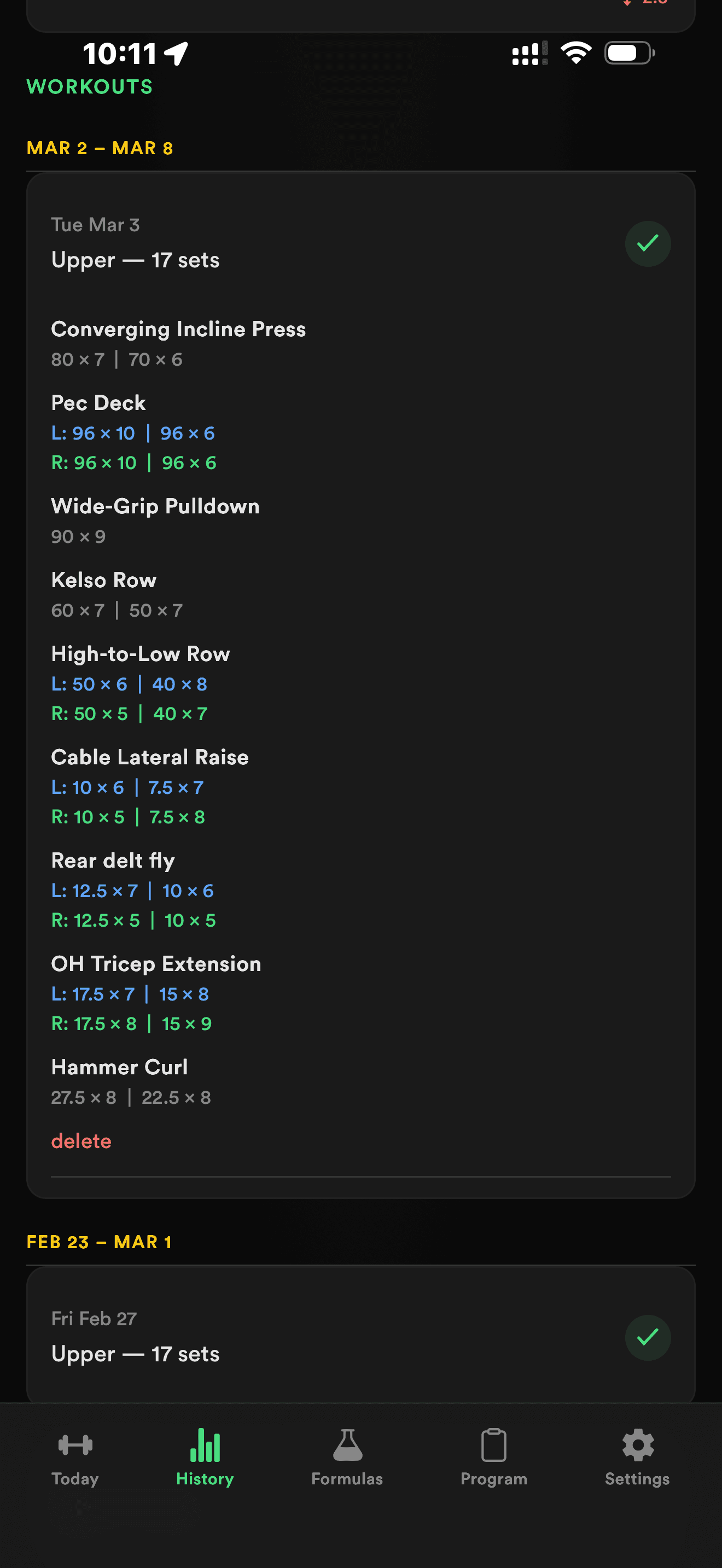 LiftLabb Workout Log
